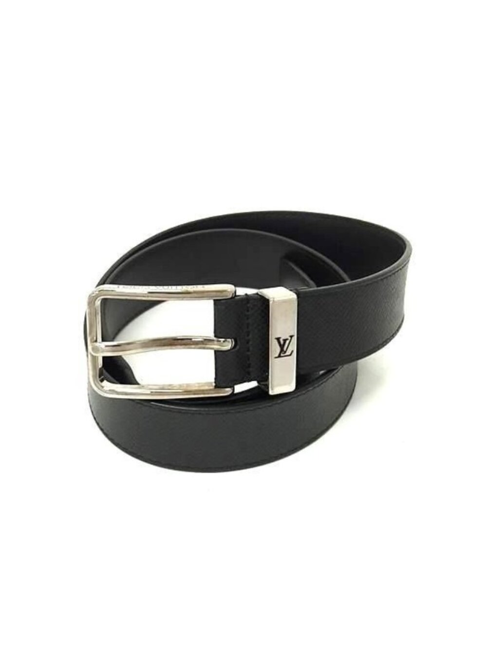 Louis Vuitton Belt Taiga Ceinture Pont Neuf Ardoise Silver